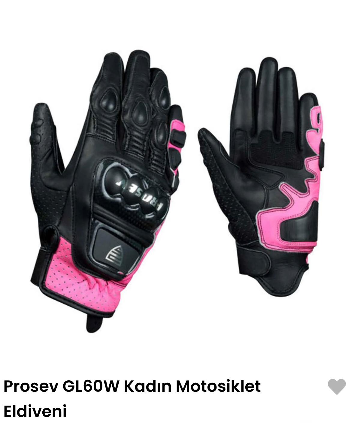 Prosev GL60W Kadın Motosiklet Eldiveni