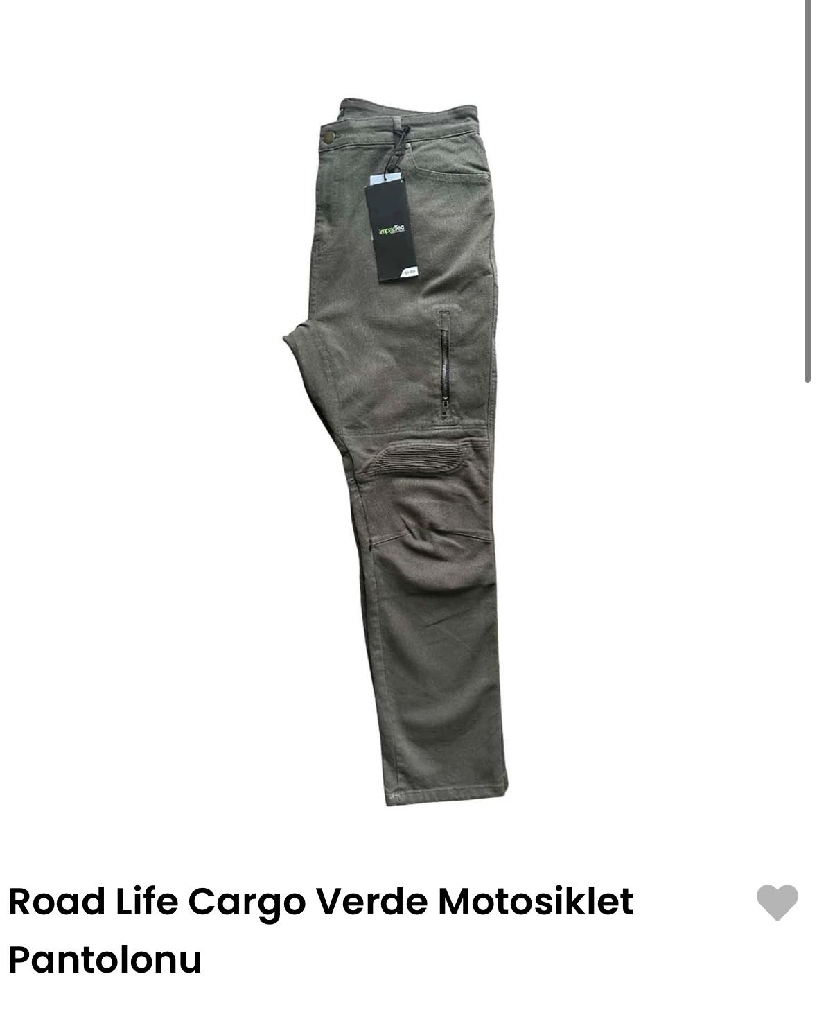 Road Life Cargo Verde Motosiklet Pantolonu