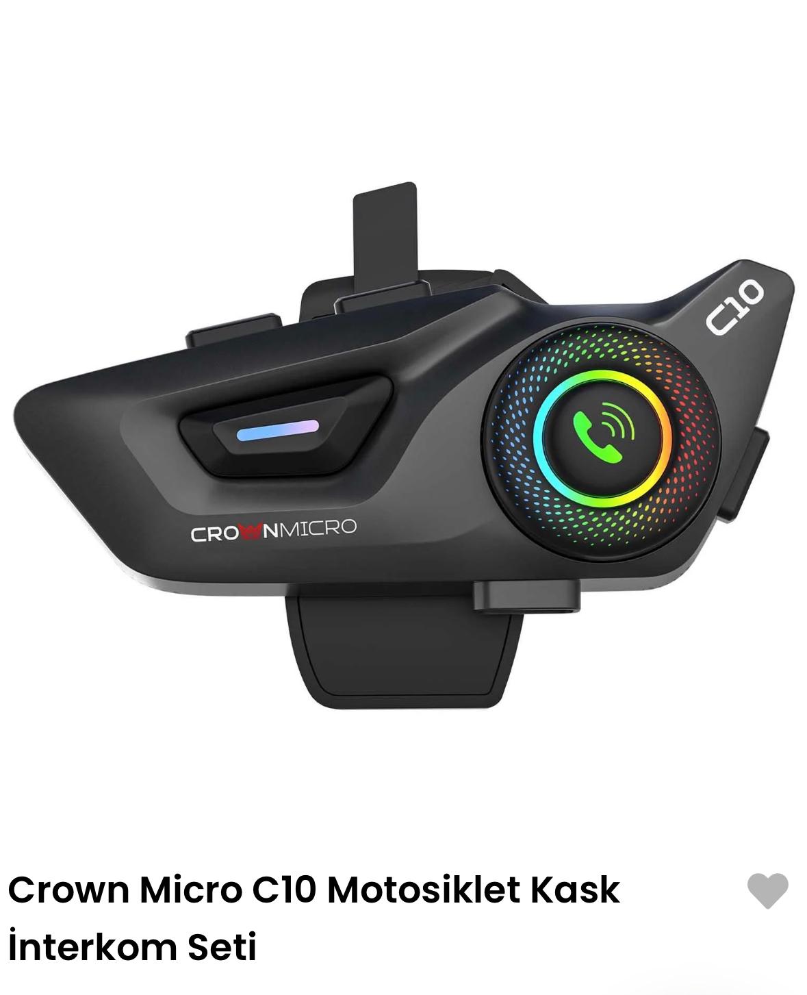Crown Micro C10 Motosiklet Kask İnterkom Seti